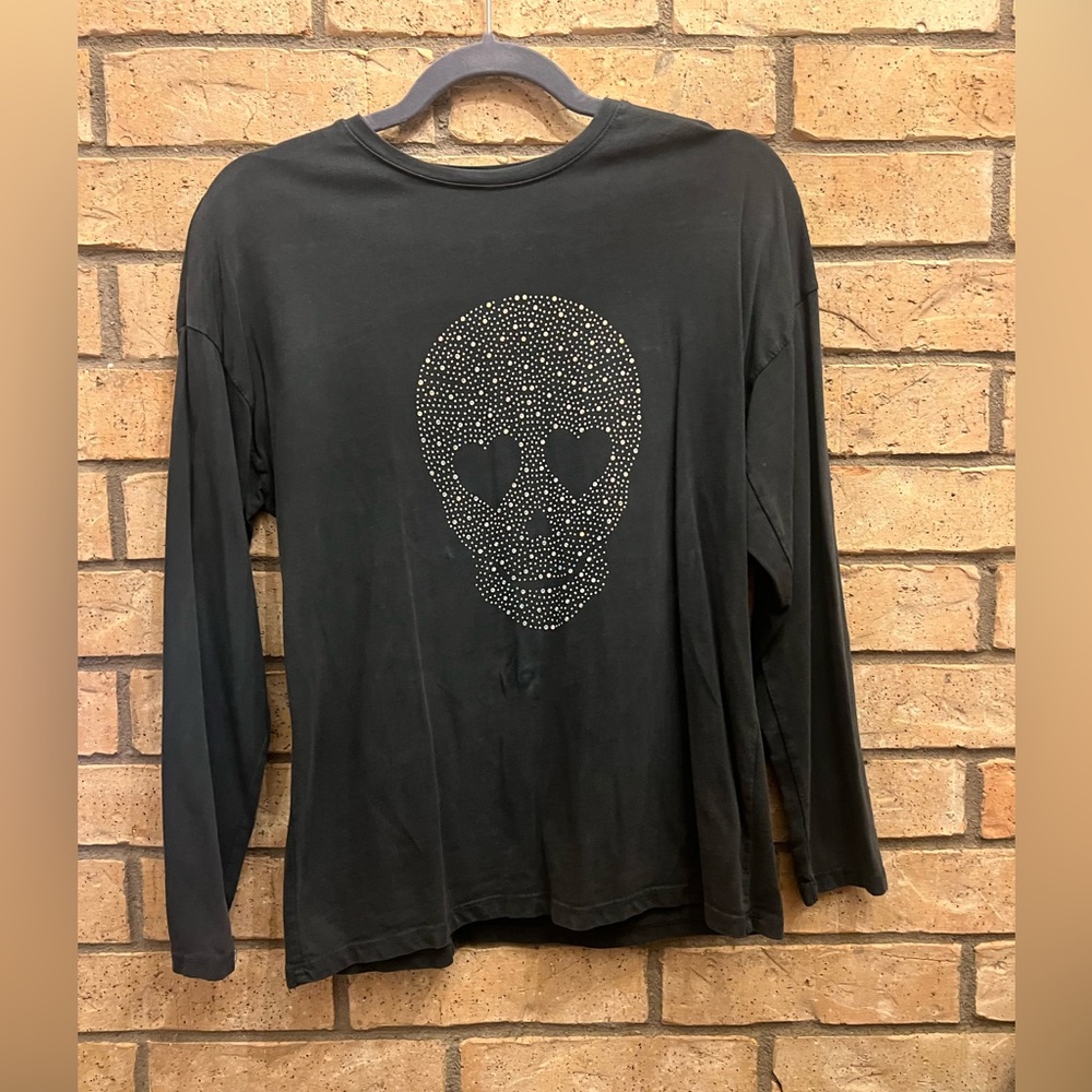 Rhinestone skull Zara shirt